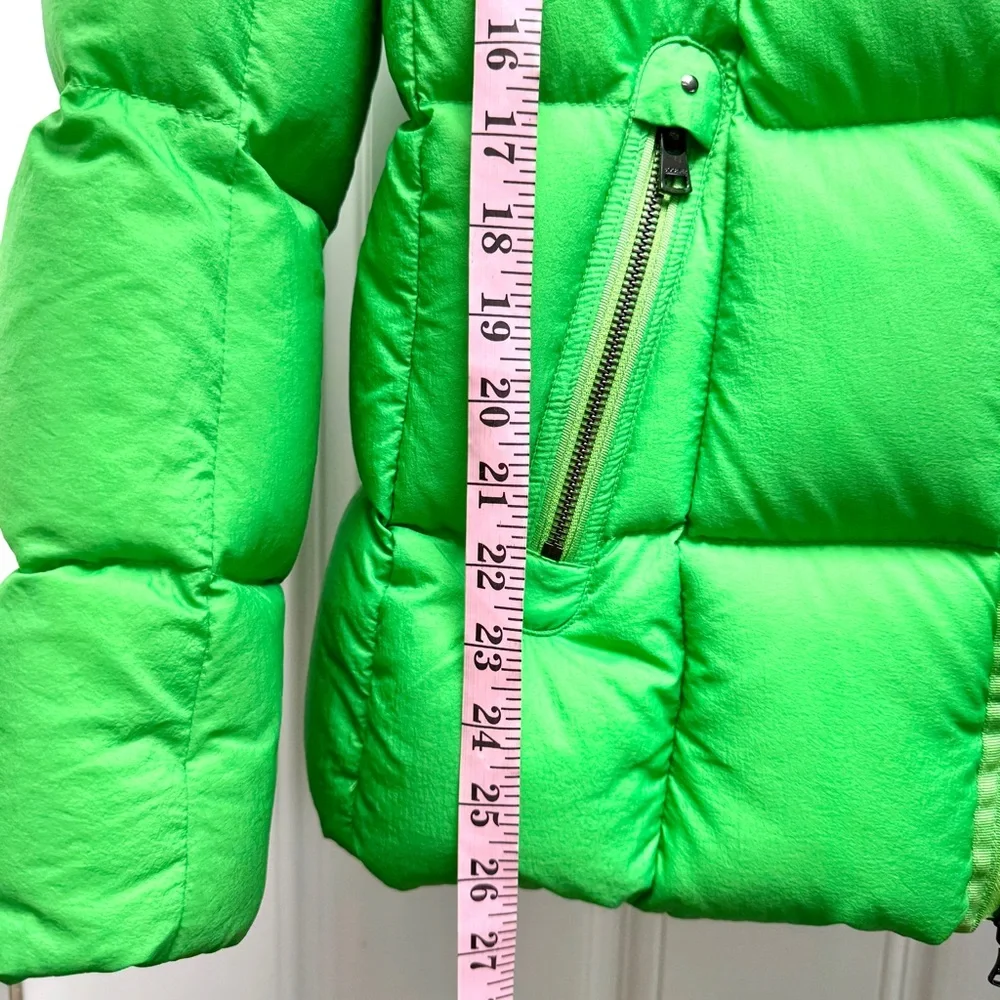 BOGNER Vibrant Lime Green Quilted Puffer Jacket Luxury Ski Coat